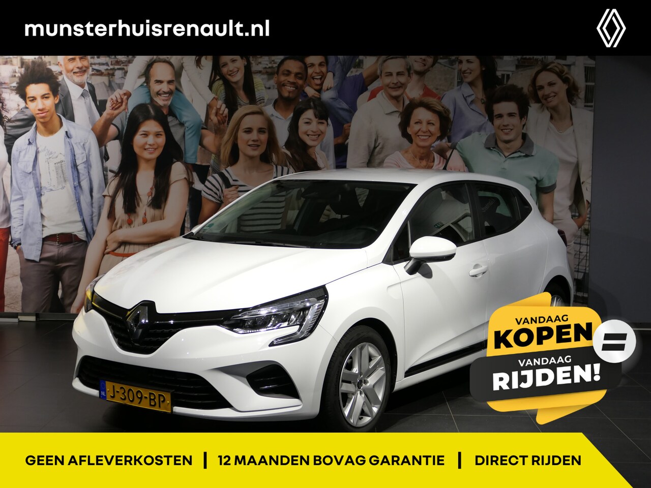 Renault Clio - 1.0 TCe Zen - Occasion Lease vanaf €459 p/m - *Dealer onderhouden!* - Navi - Clima, keyles - AutoWereld.nl