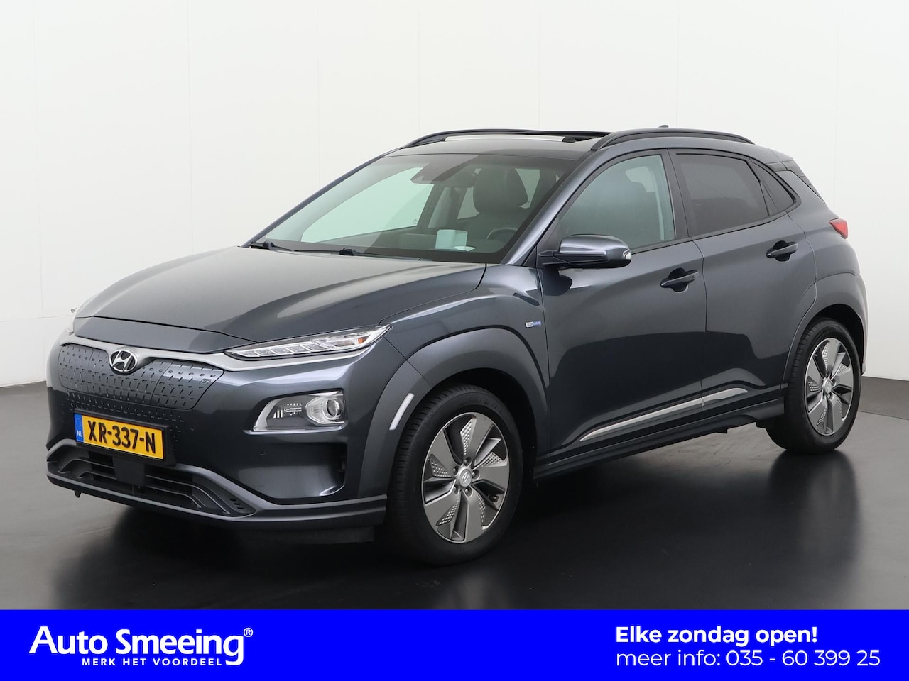Hyundai Kona Electric - EV Premium 64 kWh | Schuifdak | SOH 93% | Leder | Head-up | Stoelventilatie | Stuur/Stoel - AutoWereld.nl