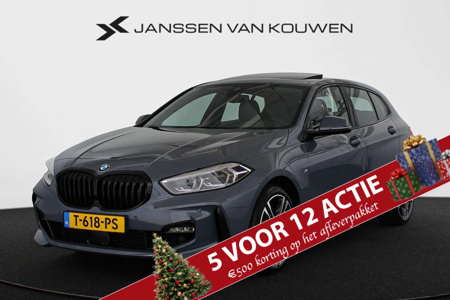 BMW 1-serie - 120i High Executive M-Sport Pano Leder Stoelverwarming Navi LED Carplay 18" LMW - AutoWereld.nl