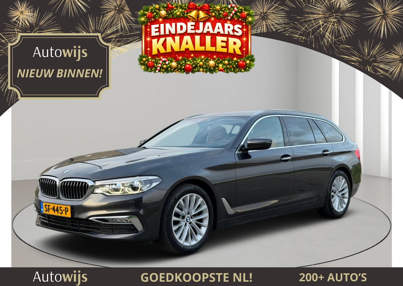 BMW 5-serie Touring - 520i High Executive|LUXURY|LEDER|PANO|LEDER|NL AUTO|CAMERA|DEALERONDERHOUDEN - AutoWereld.nl
