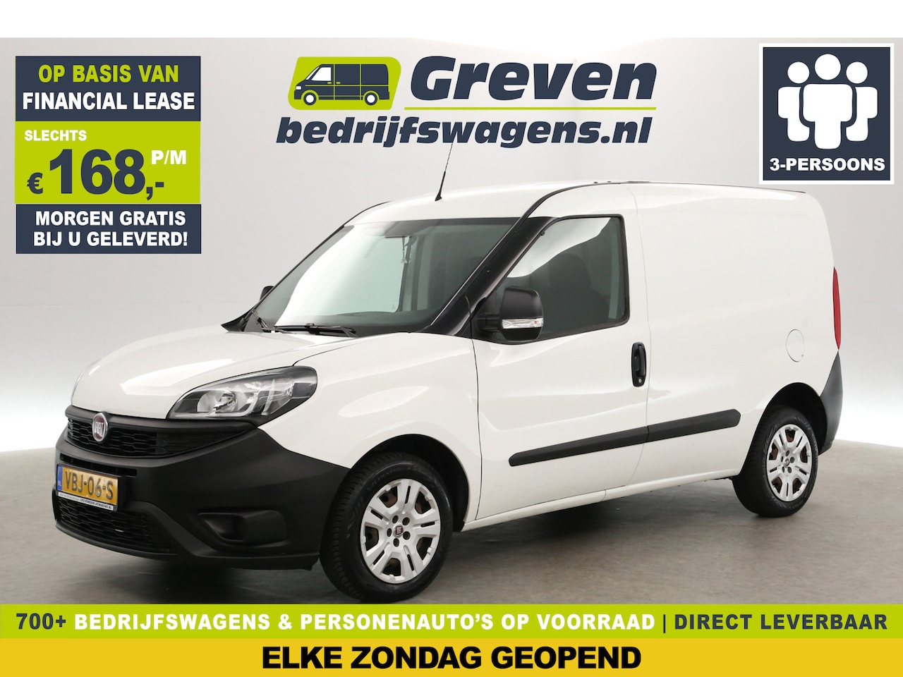 Fiat Doblò - 1.6 MJ ECO JET 105PK | 3-Zits | Airco | Cruise | Trekhaak | Navigatie - AutoWereld.nl