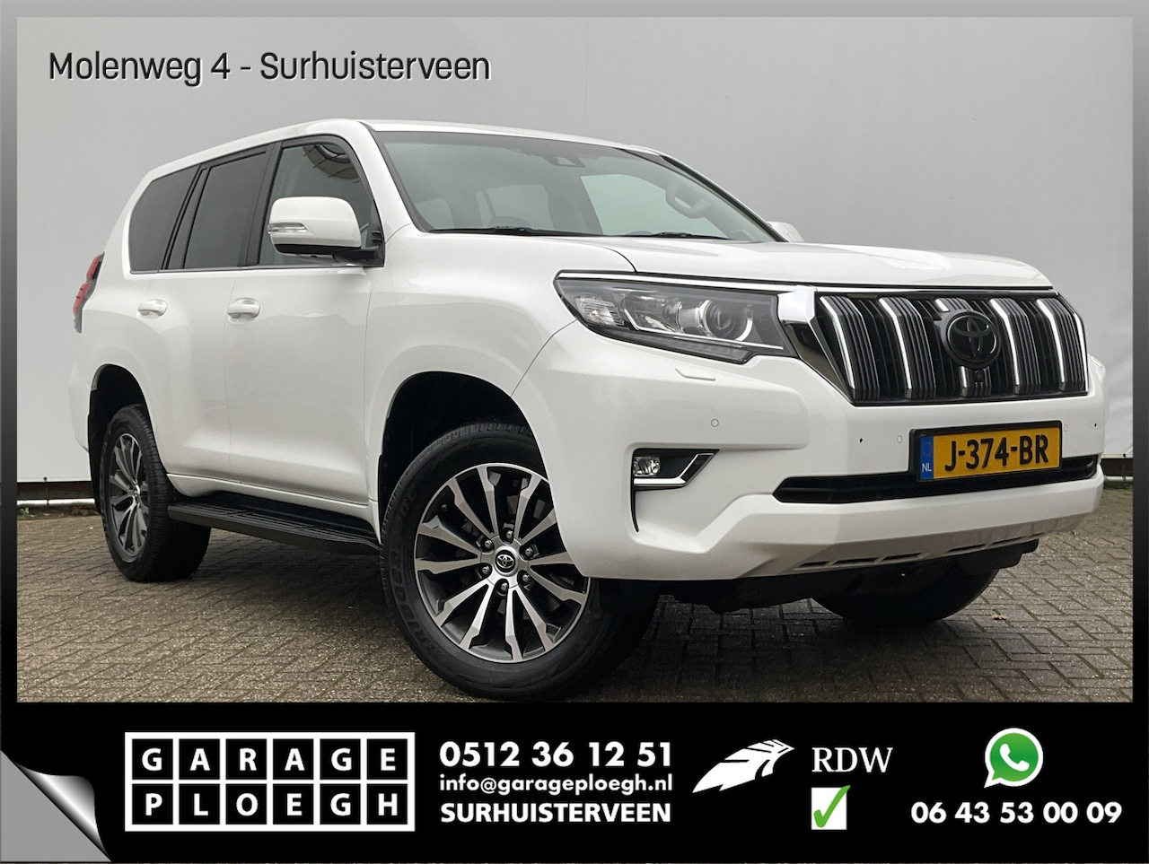 Toyota Land Cruiser - 5-Pers 2.8 D-4D Professional 5p. 360° Leer Stoelverw+koel Trekhaak (3000kg) - AutoWereld.nl