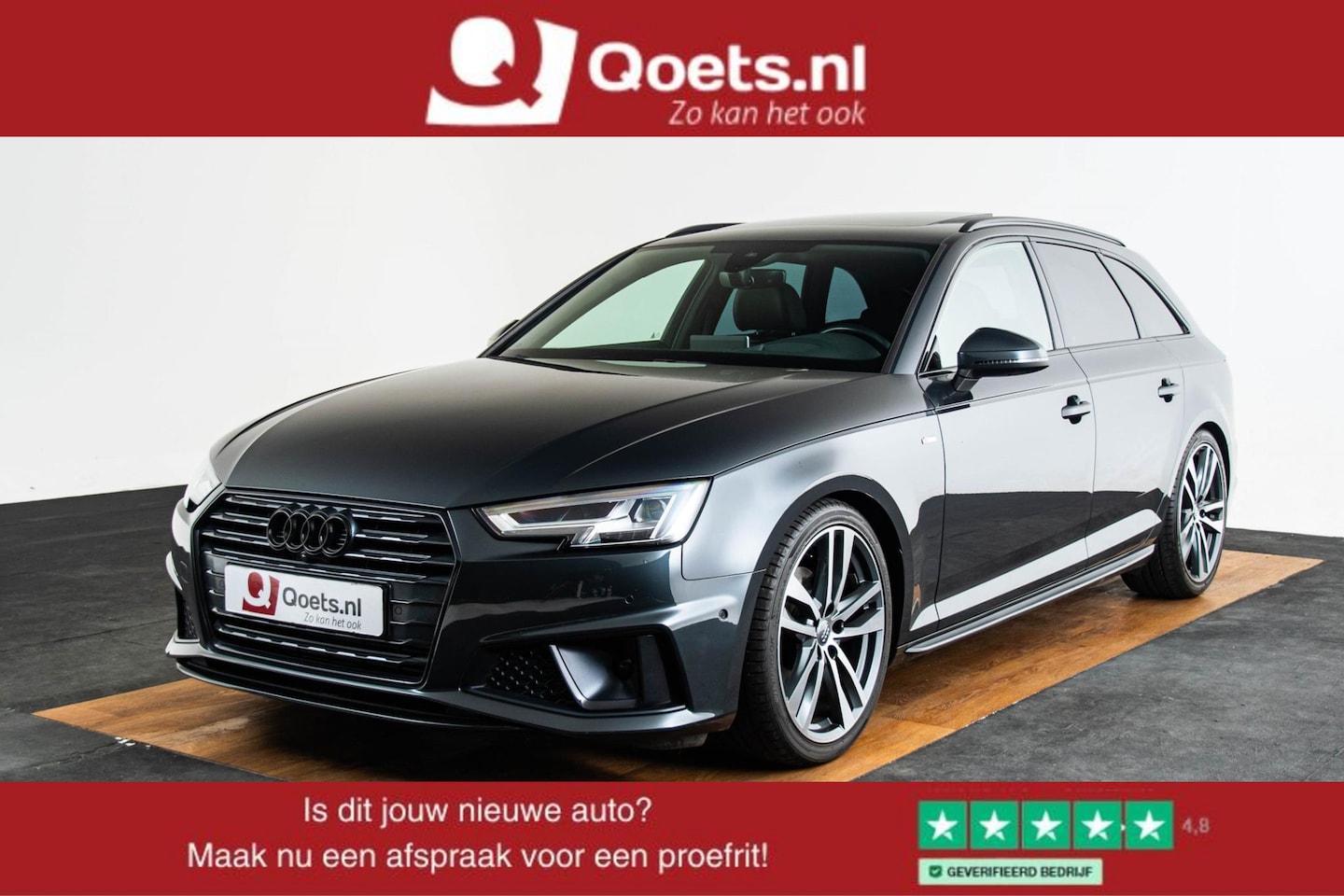 Audi A4 Avant - 40 TFSI Sport S line black edition Panoramadak - Head up - Elektrisch verstelbare/verwarmd - AutoWereld.nl