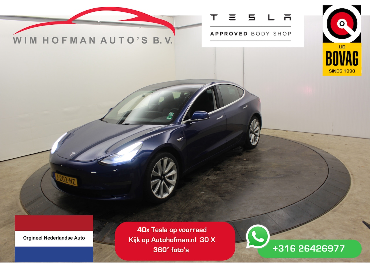 Tesla Model 3 - Long Range RWD Long Range AWD 75 kWh SOH 89% Pano Leder 360° Cam LMV - AutoWereld.nl