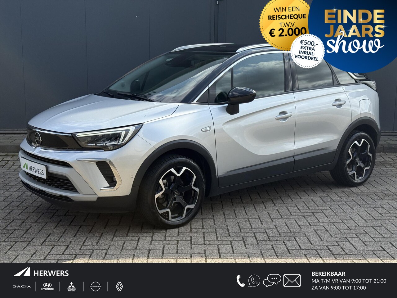 Opel Crossland - 1.2 Turbo Ultimate / Comfortstoelen voor AGR / Alcantara / 17" Lichmetalen velgen / Naviga - AutoWereld.nl