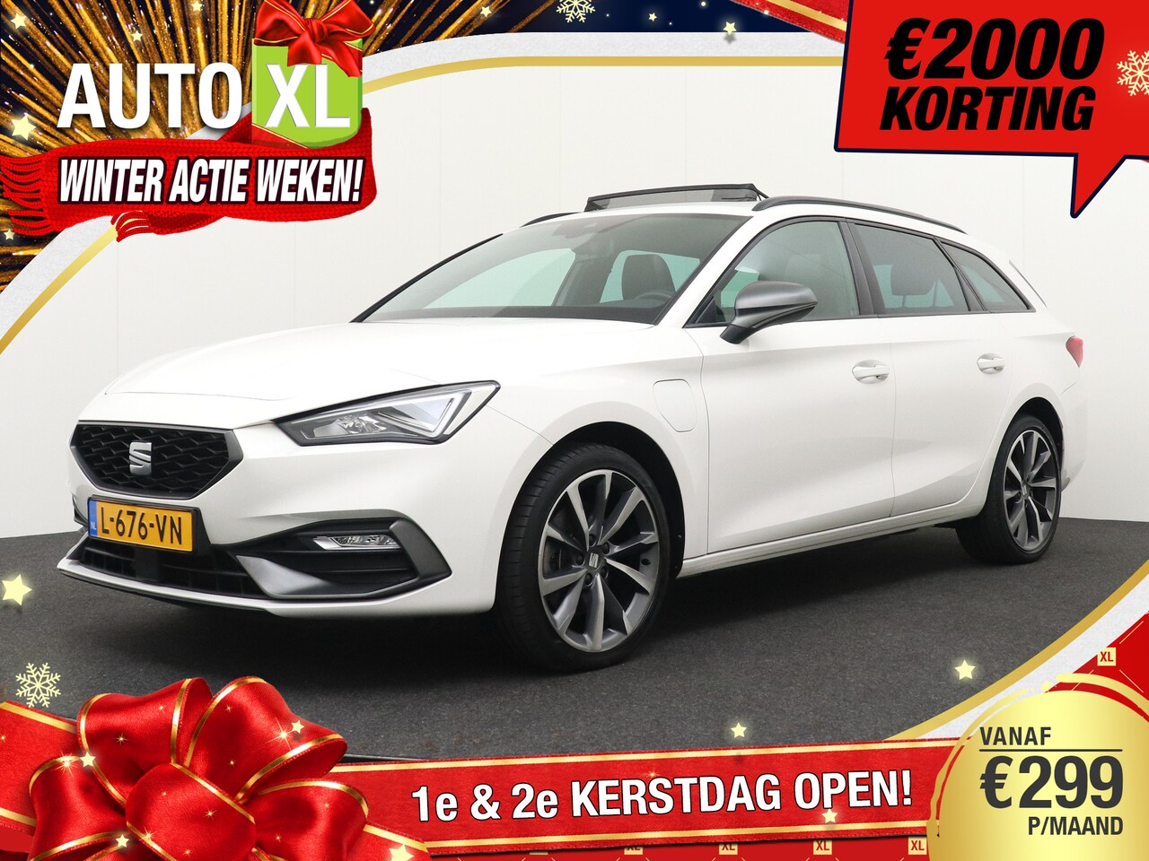 SEAT Leon Sportstourer - 1.4T PHEV 260 PK FR-Sport Pano-Dak Adapt.Cruise 18'LMV 2k - AutoWereld.nl