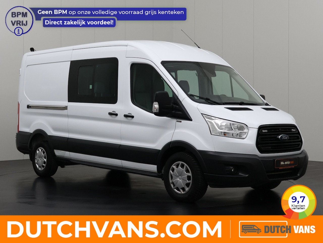Ford Transit - 2.0TDCi 130PK Dubbele Cabine | 7-Persoons | Navigatie | Camera | Multimedia | Airco | Crui - AutoWereld.nl