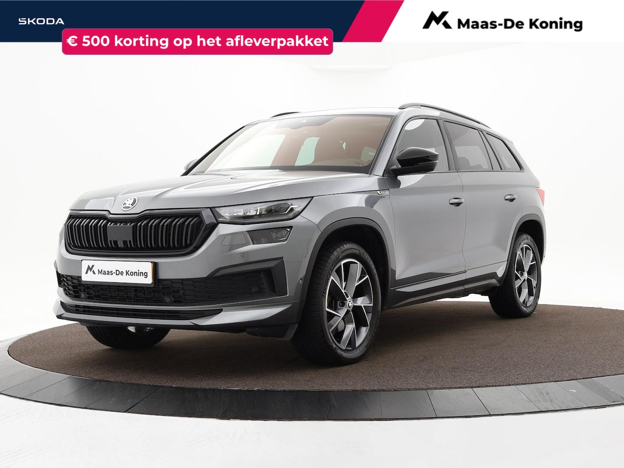 Skoda Kodiaq - 1.5 TSI 150pk DSG Sportline 7p. · Panoramadak · Keyless · Camera · Elek. Trekhaak · Apple/ - AutoWereld.nl