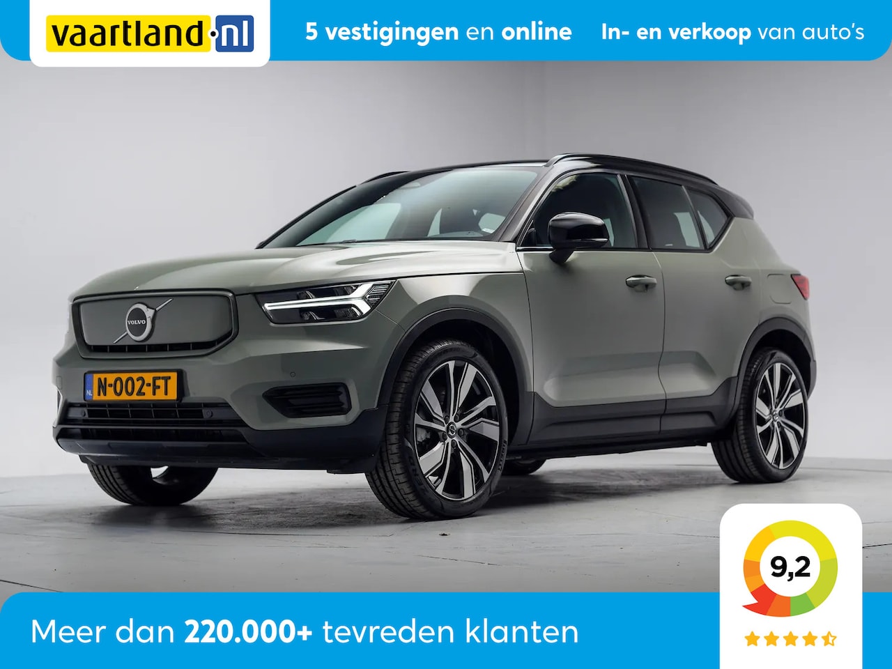 Volvo XC40 - Recharge Twin Plus R-Design 3-Fase [ Sage-green ][ Comfortstoelen Stoelverwarming Trekhaak - AutoWereld.nl