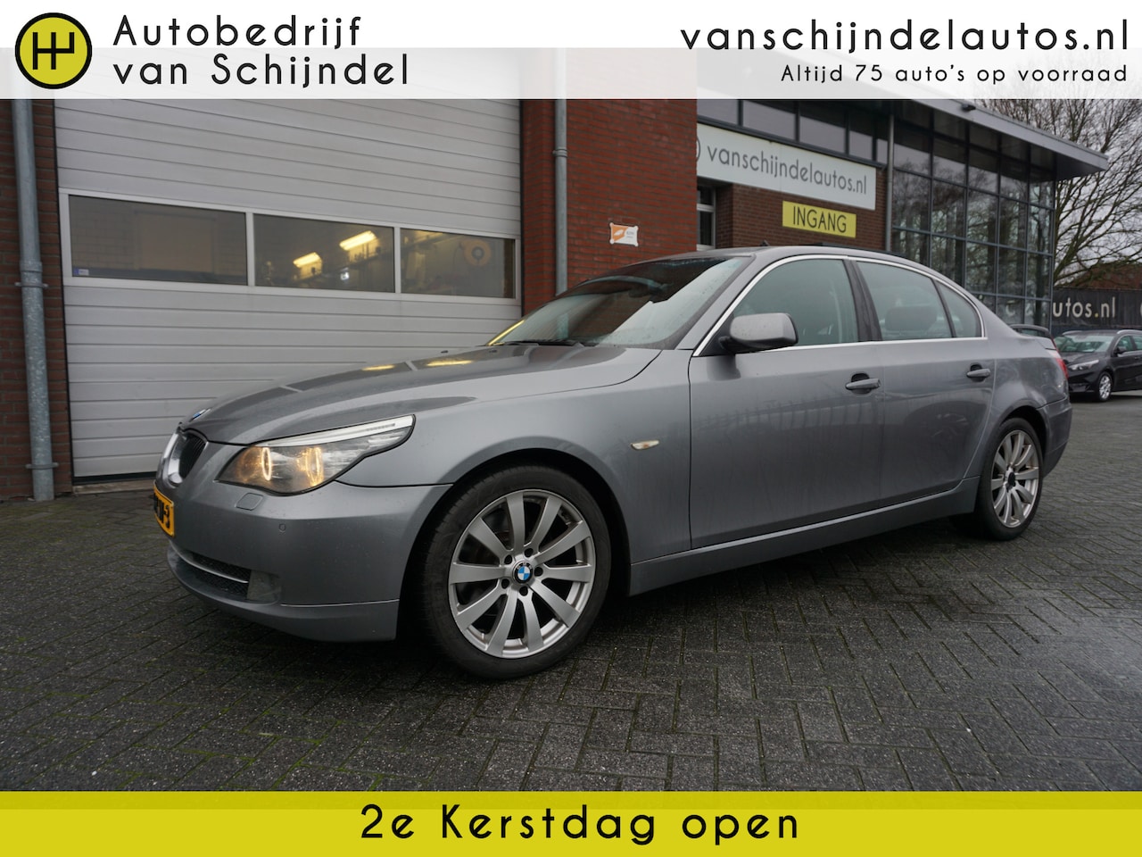 BMW 5-serie - 523i 191PK HIGH EXECUTIVE NOV 2008 SCHUIF/KANTELDAK LEDER STOELVERWARMING 18INCH NAVI CLIM - AutoWereld.nl