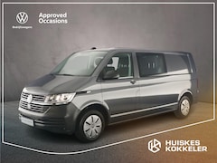 Volkswagen Transporter - 2.0 TDI 110pk L2 Dubbele Cabine | 6-zitplaatsen | Betimmering | Trekhaak | Navigatie (Appl