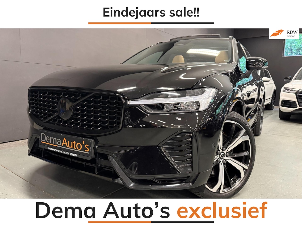 Volvo XC60 - 2.0 T8 Plug-in hybrid AWD 456PK BLACK-LINE R-DESIGN PANO/360CAM/H&K/STOEL-M/CARPLAY/ - AutoWereld.nl