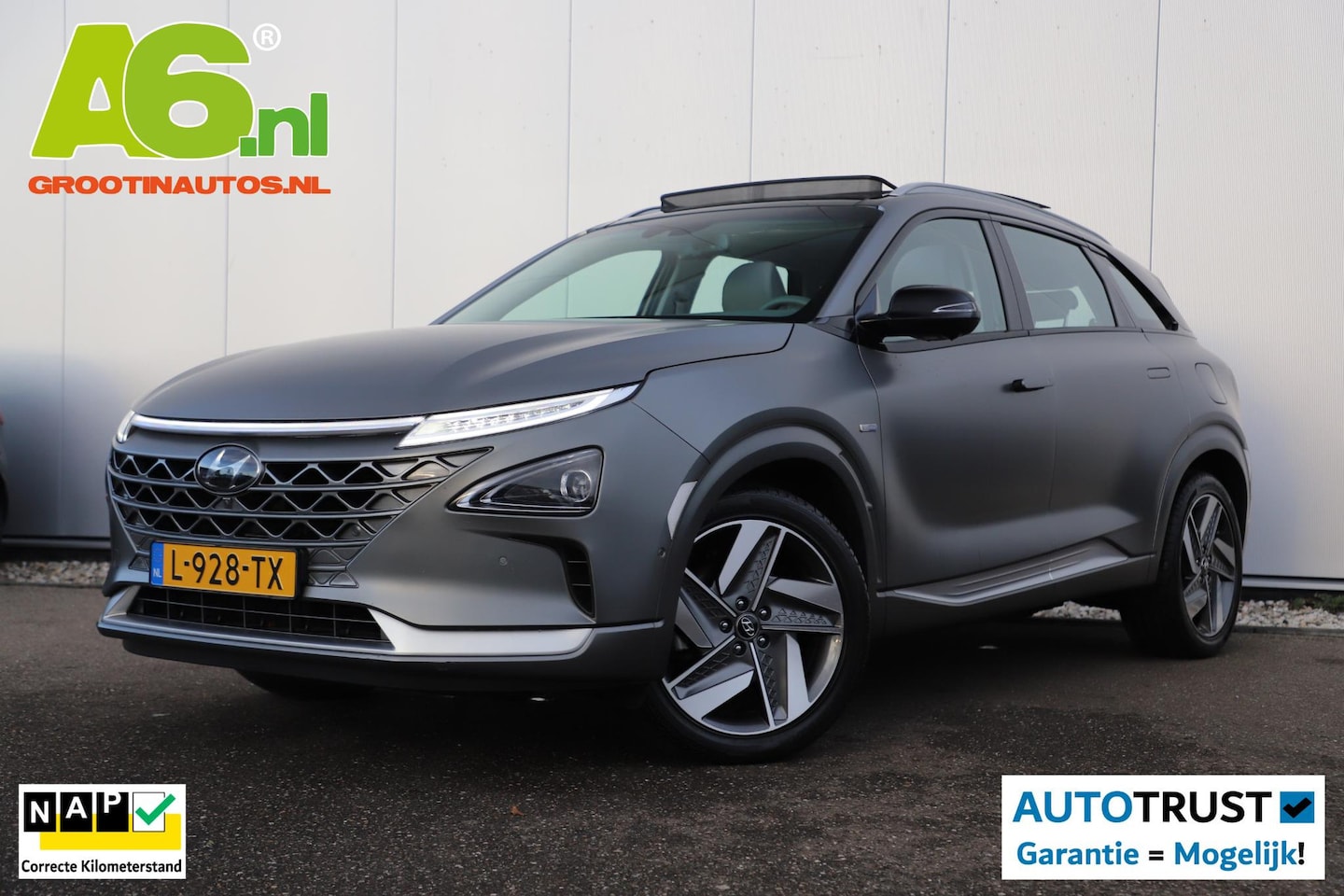 Hyundai NEXO - FCEV Plus Pack Fabrieksgarantie! Mat Grijs Panoramadak Lederen Bekleding Stoelverkoeling S - AutoWereld.nl