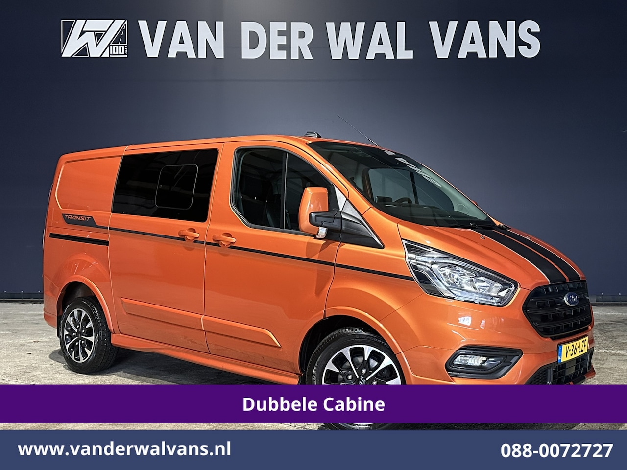 Ford Transit Custom - 2.0 TDCI 170pk Automaat L1H1 Sport Dubbele Cabine Euro6 Airco | 5-Zits | Navigatie | Camer - AutoWereld.nl
