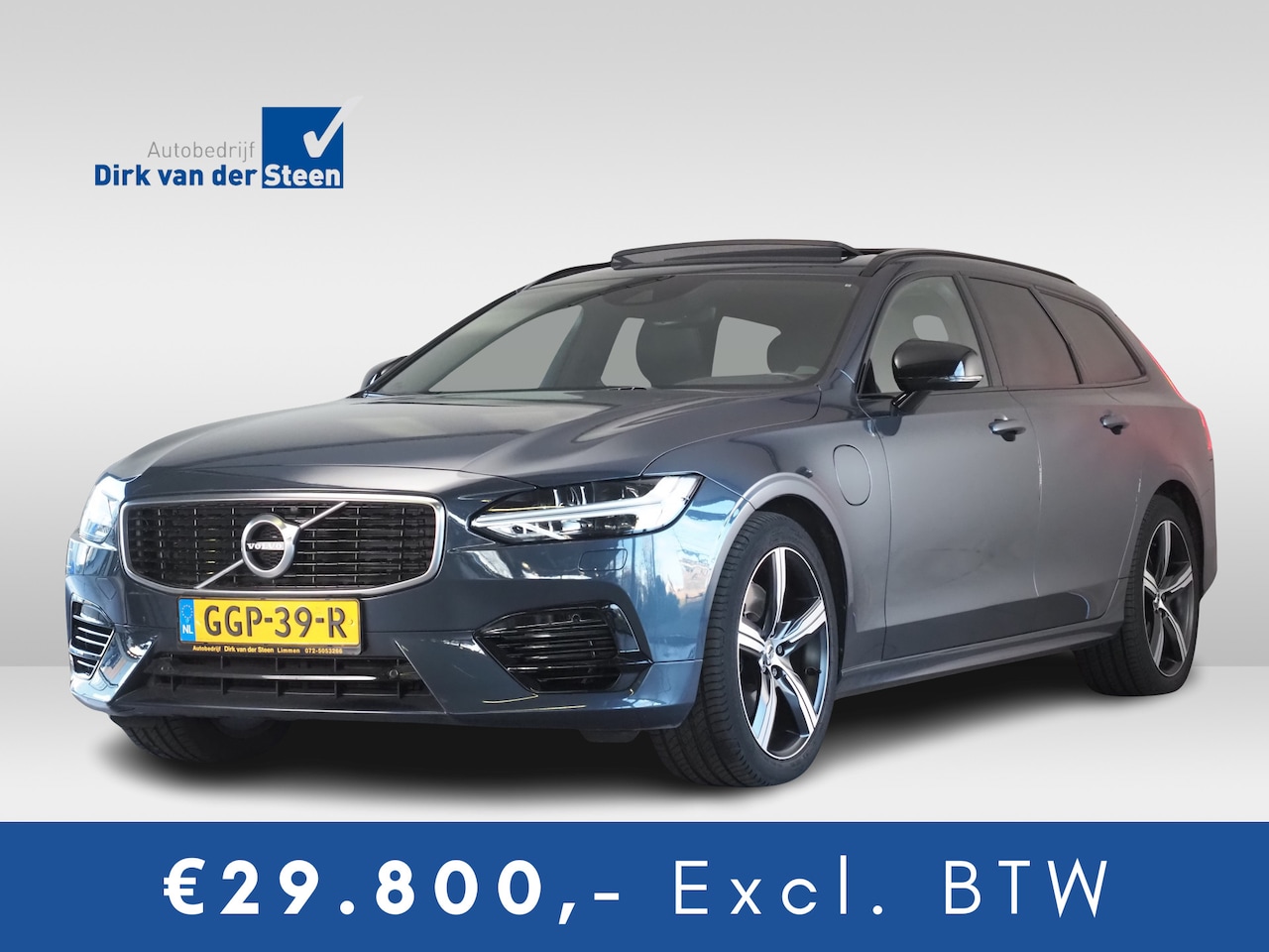 Volvo V90 - 2.0 T8 AWD Plug-in Hybrid R-Design | Luchtvering | Stoelventilatie | Massagestoelen | Pano - AutoWereld.nl