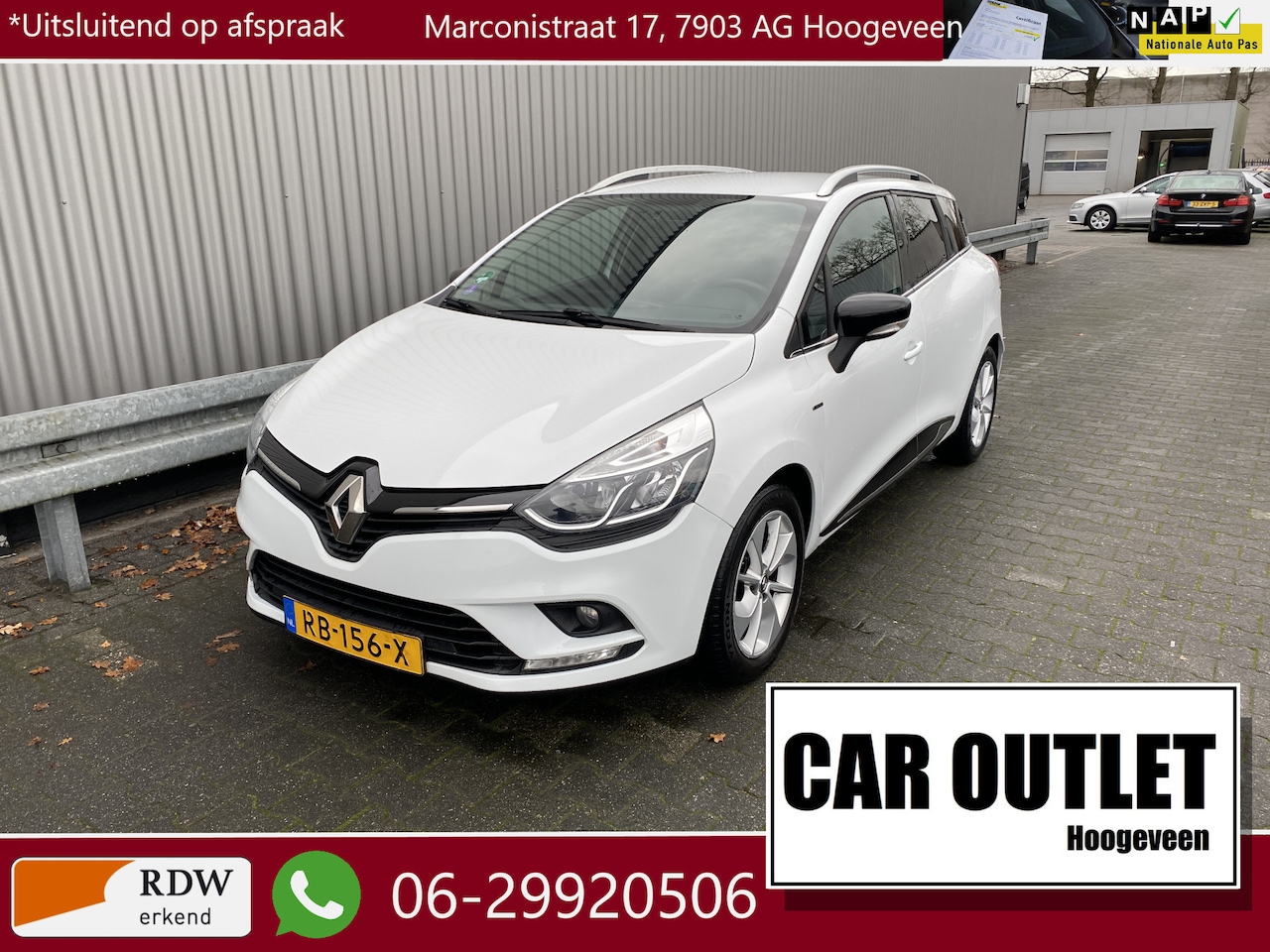 Renault Clio Estate - 0.9 TCe Limited 161Dkm.NAP, A/C, Navi, CC, PDC, LM, nw. APK – Inruil Mogelijk – - AutoWereld.nl