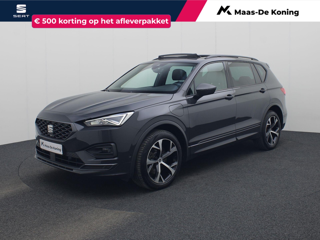 SEAT Tarraco - 1.4TSIe-Hybrid 180kW/245PK PHEV FR DSG · Panoramadak · Leder · 360°Camera + Parkeersensore - AutoWereld.nl