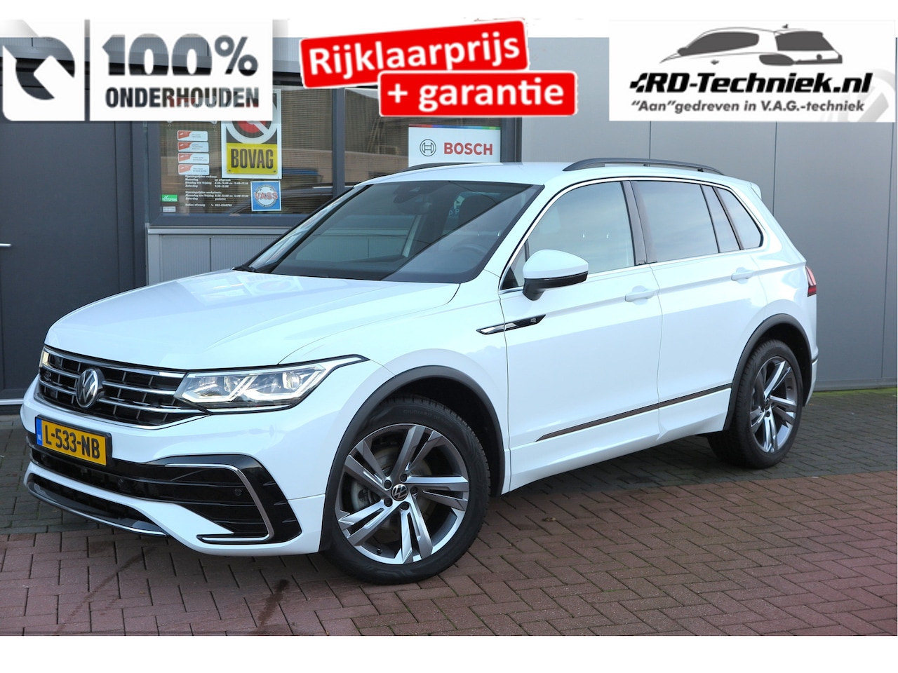 Volkswagen Tiguan - 1.5 TSI 150pk DSG 2xR-Line Virtual Cockpit , Trekhaak, Camera , Navi , DAB+ , Carplay , Le - AutoWereld.nl