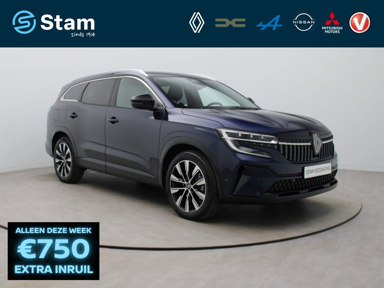 Renault Espace - E-Tech Hybrid 200pk techno 7-Pers. 360° camera | Climate | Navi | Parksens. v+a | Trekhaak - AutoWereld.nl