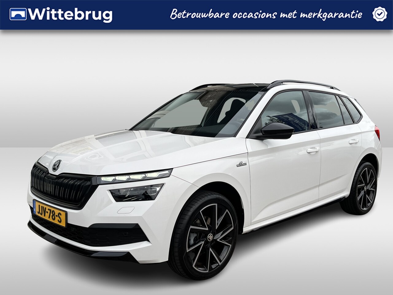Skoda Kamiq - 1.0 TSI Monte Carlo / AUTOMAAT/ PANO/ PARK. SENSOREN + CAMERA/ SMARTLINK/ LED/ CRUISE/ CLI - AutoWereld.nl