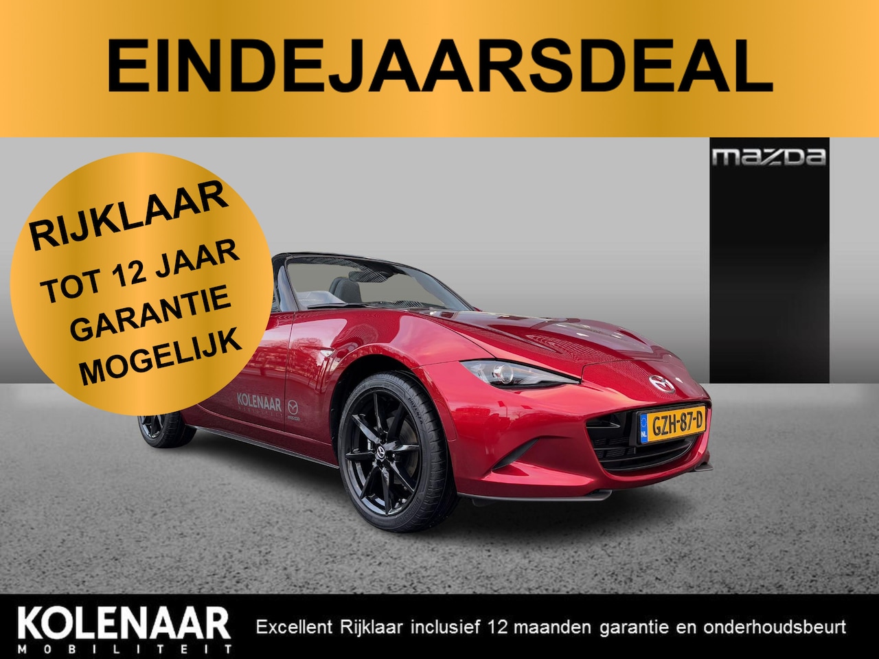 Mazda MX-5 - 1.5 Sky-G 132 Exclusive-Line Black Pack/Navi/ECC/Keyless/17 inch LMV Black - AutoWereld.nl