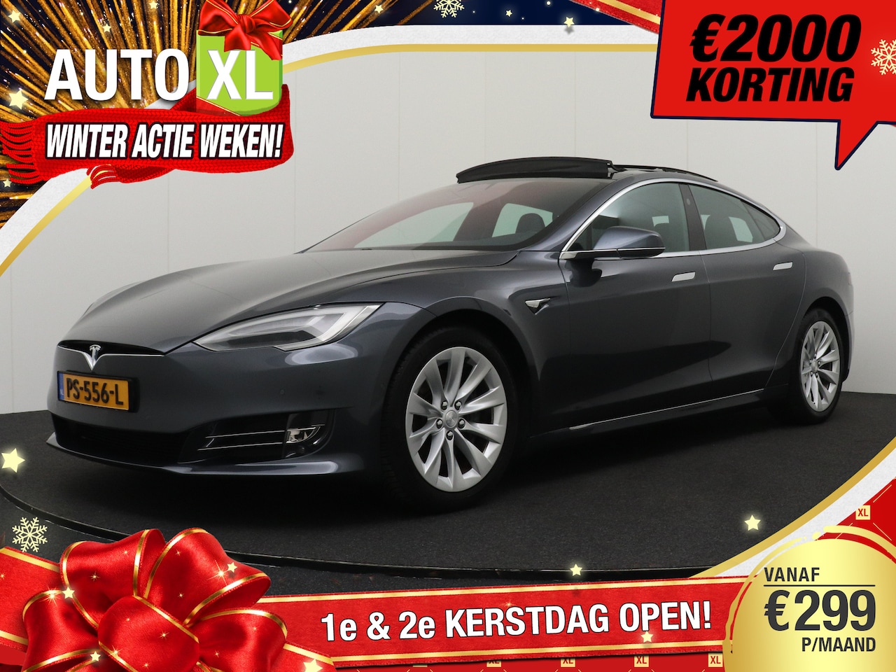 Tesla Model S - 75D Base 90%SOH Pano-dak Autopilot Leder 19'LMV Dodehoek 2k - AutoWereld.nl