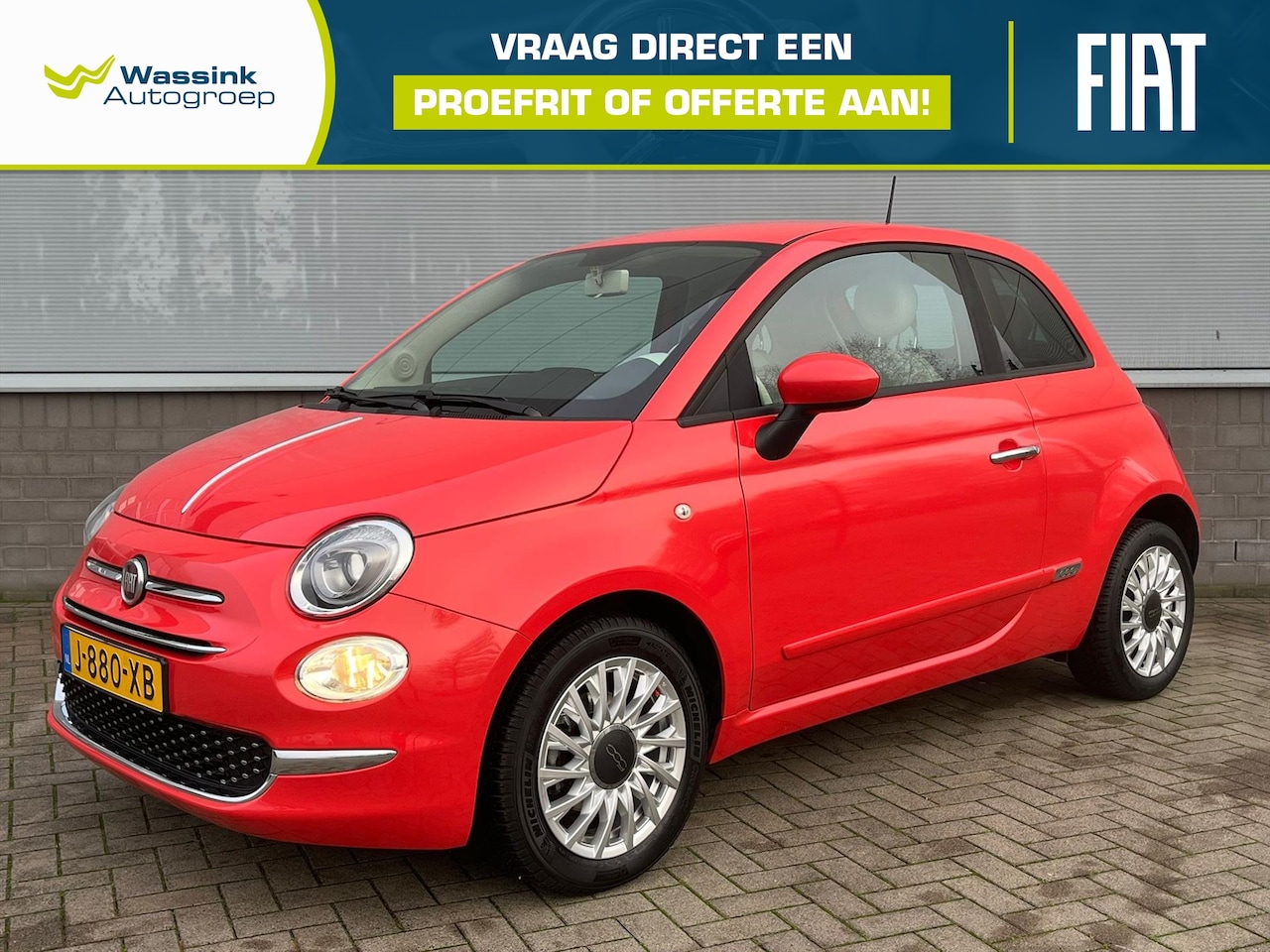 Fiat 500 - 1.0 70 pk Hybrid Lounge | Apple Carplay Android Auto | Navigatie | Airco | Cruise control - AutoWereld.nl