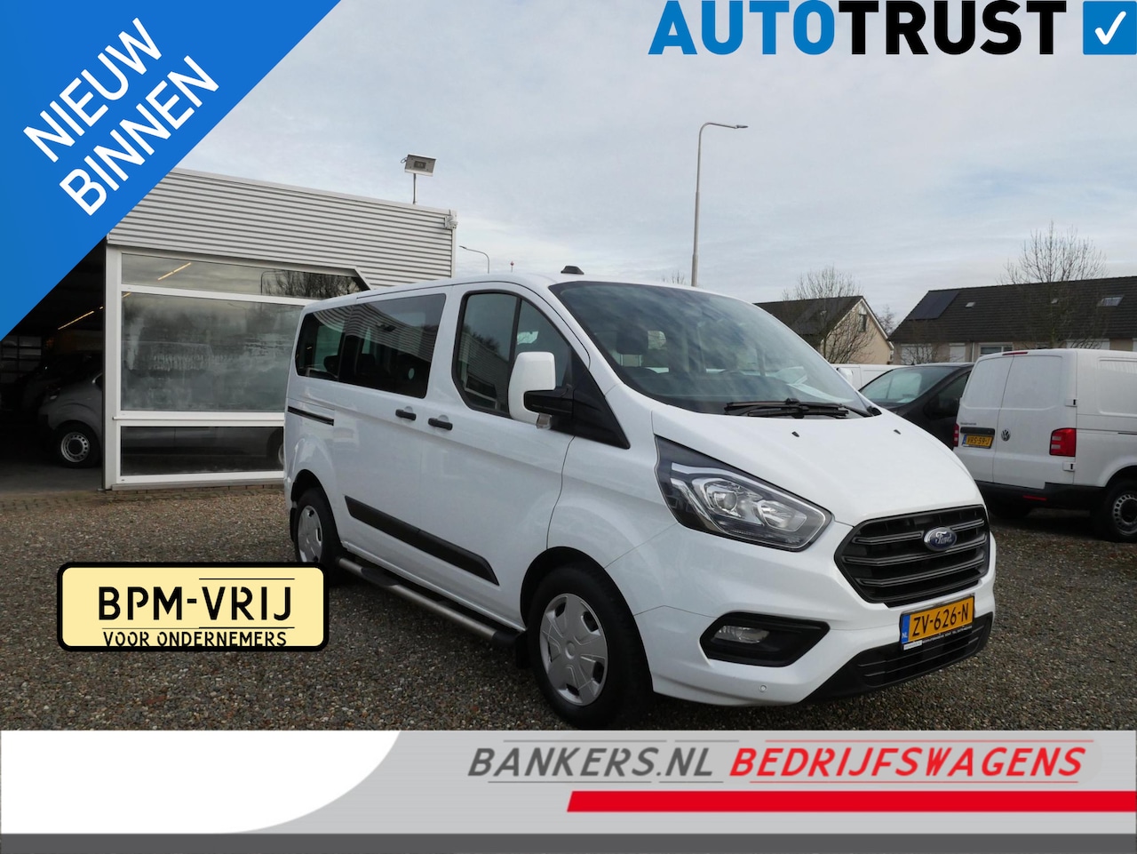 Ford Transit Custom - 2.0 TDCI 110PK, L1H1, Airco, Combi-9 Persoons, Meerdere op voorraad - AutoWereld.nl