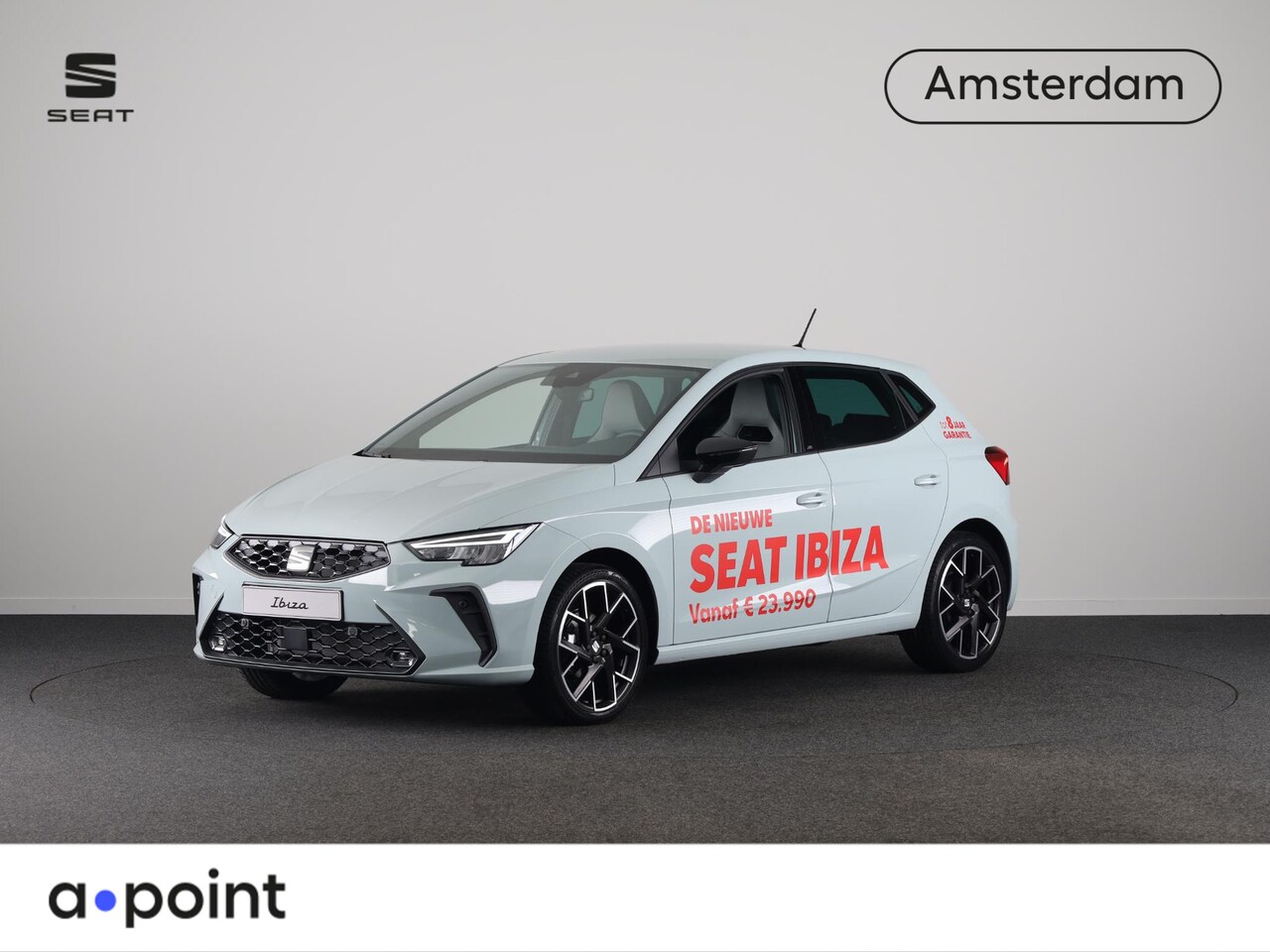 SEAT Ibiza - 1.0 EcoTSI FR Business Connect | Oniric Grey | Velgen 'Performance Machined' 18 inch - AutoWereld.nl