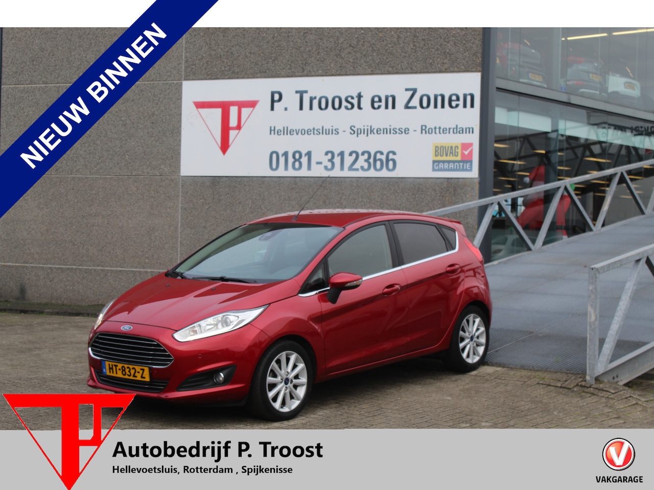 Ford Fiesta - 1.0 EcoBoost Titanium AUTOMAAT Navigatie/Bluetooth/Voorruitverwarming/Cruise control/Clima - AutoWereld.nl