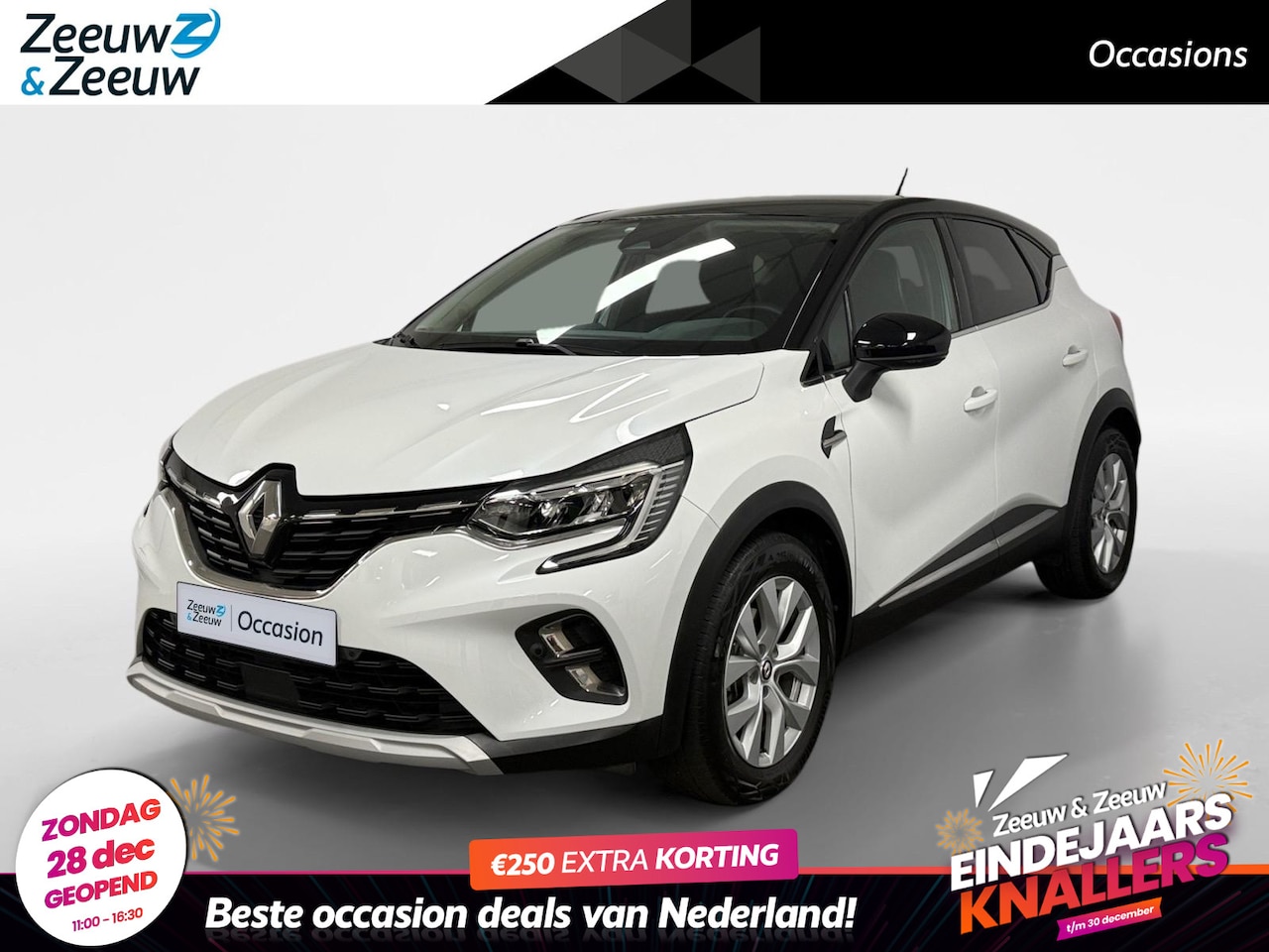 Renault Captur - 1.6 E-Tech Hybrid 145 Intens AUTOMAAT AIRCO CAMERA PARKEERSENSOREN CRUISE CONTROLE APPLE C - AutoWereld.nl