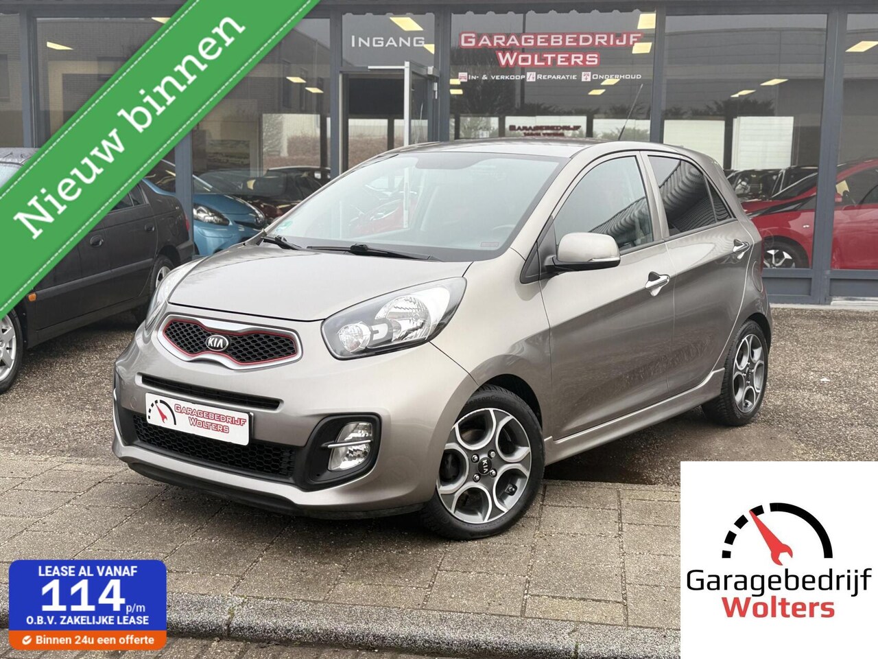 Kia Picanto - 1.2 CVVT DynamicLine ECC LMV NIEUWE APK GARANTIE - AutoWereld.nl