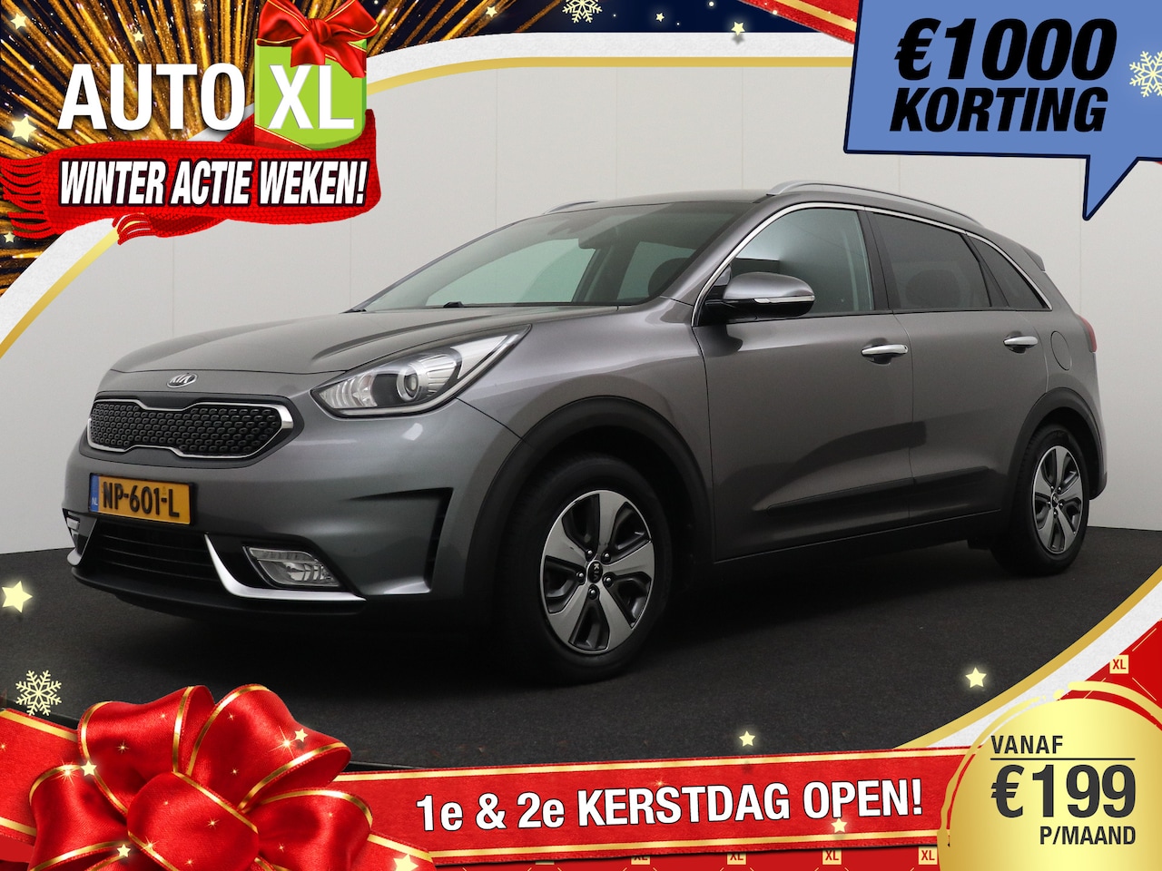 Kia Niro - 1.6 GDi Hybrid First Edition Trekhaak Half-Leder Camera Navi Carplay 1k - AutoWereld.nl
