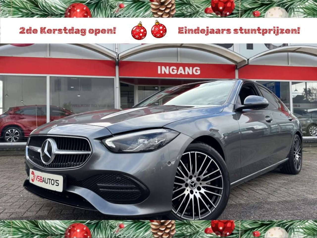 Mercedes-Benz C-klasse - C 180 HYBRIDE AUT. 190PK SCHUIFDAK NAVI CAMERA CARPLAY SFEERVERLICHTING AIRCO LMV PDC - AutoWereld.nl