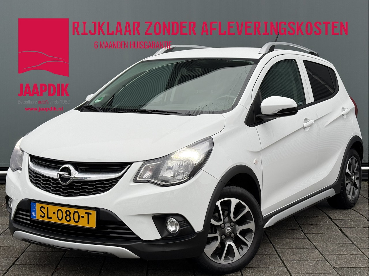 Opel Karl - BWJ 2018 | 1.0 75PK Rocks Online Ed | LEER | STOEL&STUURWIEL VERW | NAVI | AIRCO | CARPLAY - AutoWereld.nl