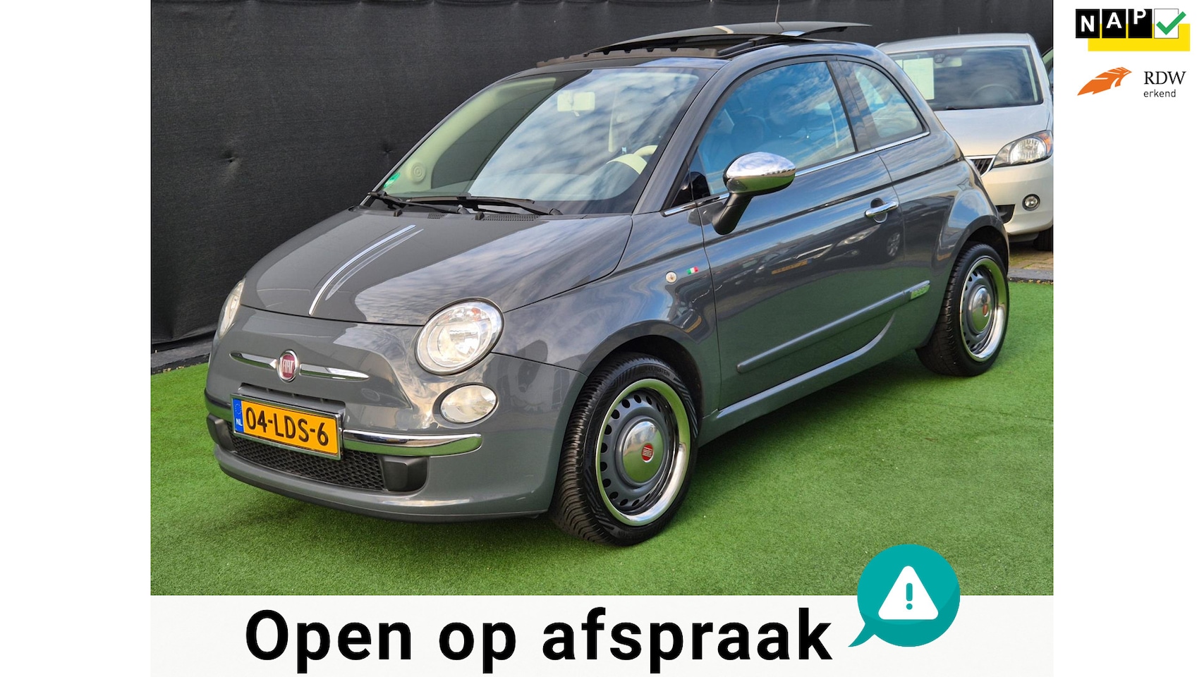 Fiat 500 - S 1.2 GRIGIO 1e eig DAK AUTOMAAT NAP! - AutoWereld.nl