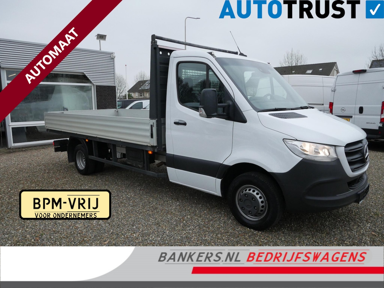 Mercedes-Benz Sprinter - 514 CDI 140PK, Airco, Dubbel lucht, Automaat, Laadbak L*B*H = 430*210*40 - AutoWereld.nl