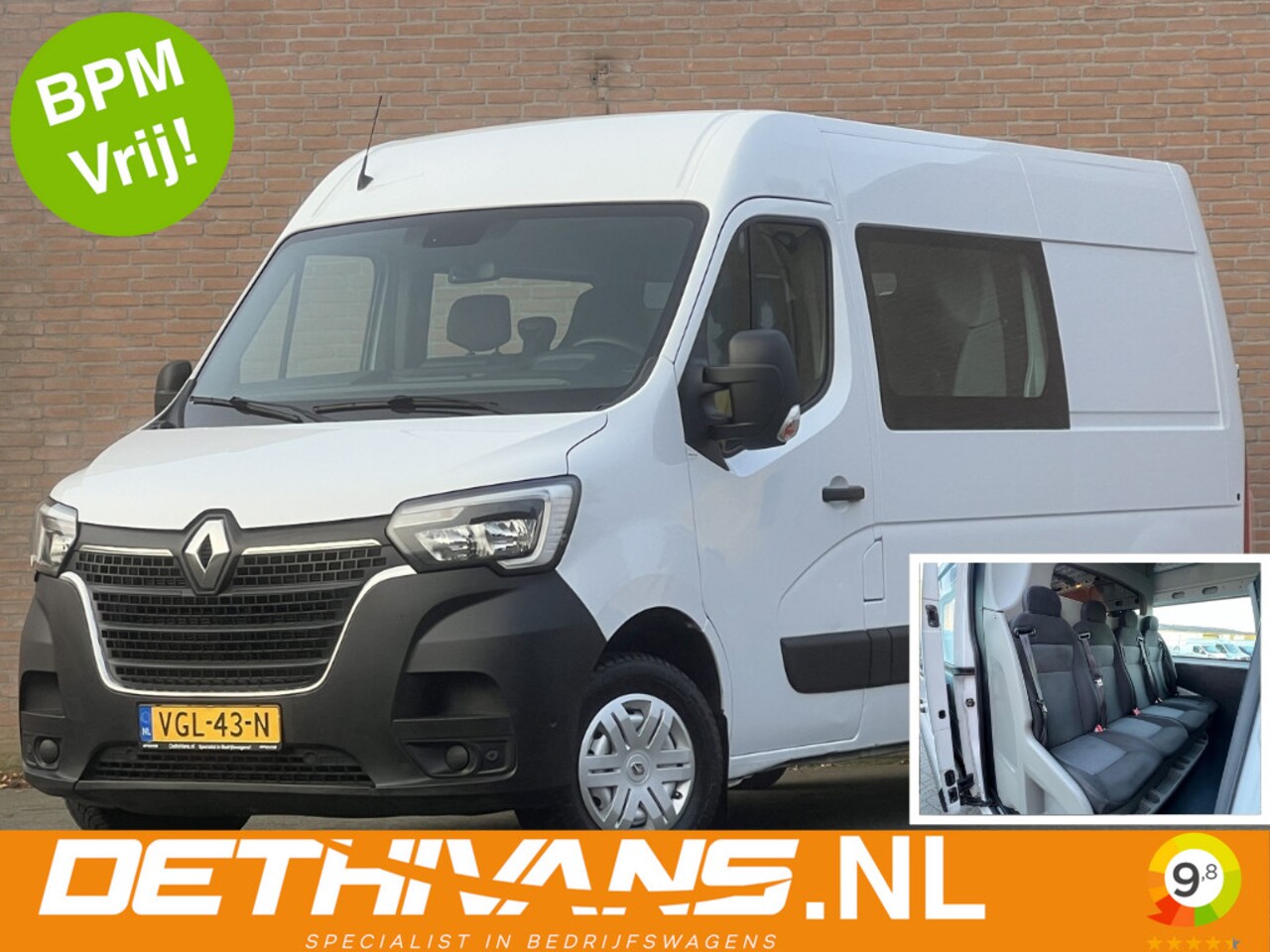 Renault Master - 2.3dCi 135PK Dubbelcabine / Camera / Cruisecontrol / Euro6 - AutoWereld.nl