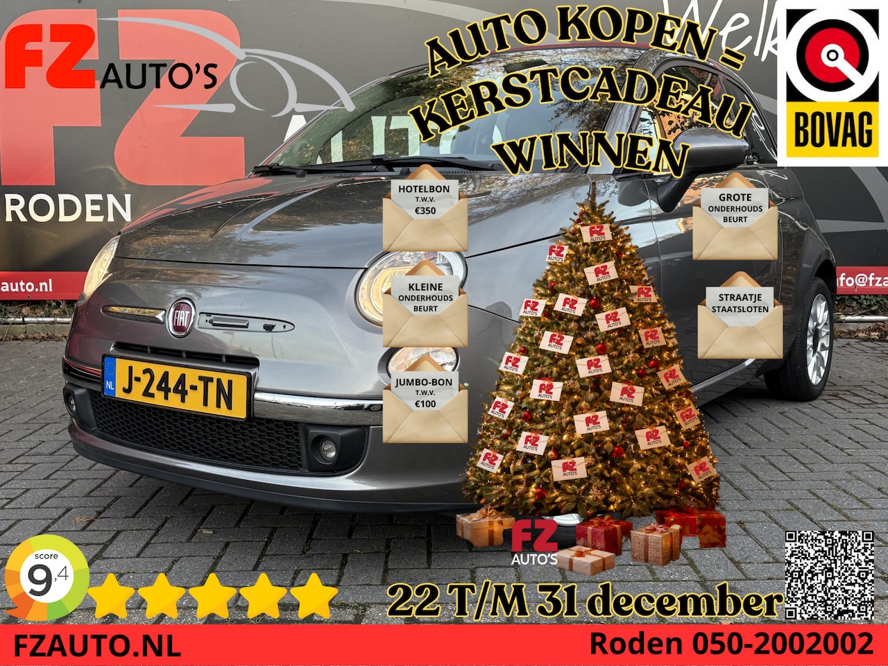 Fiat 500 C - 1.2 Lounge - Cabrio - Airconditioning - Parkeersensoren Achter - AutoWereld.nl