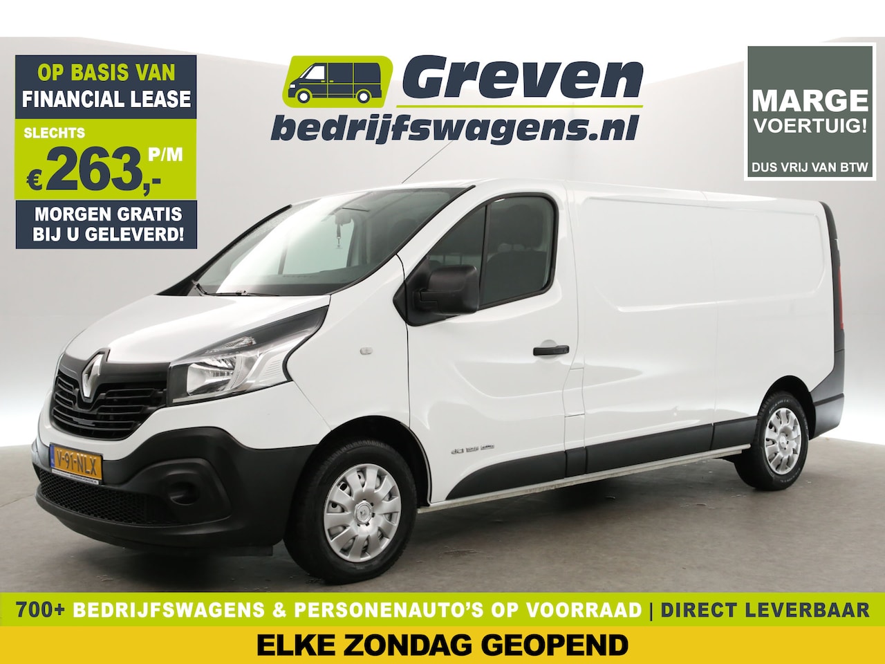 Renault Trafic - 1.6 dCi T29 L2H1 | MARGE | Airco | 3-Zits | Trekh. | Parkeersens. - AutoWereld.nl