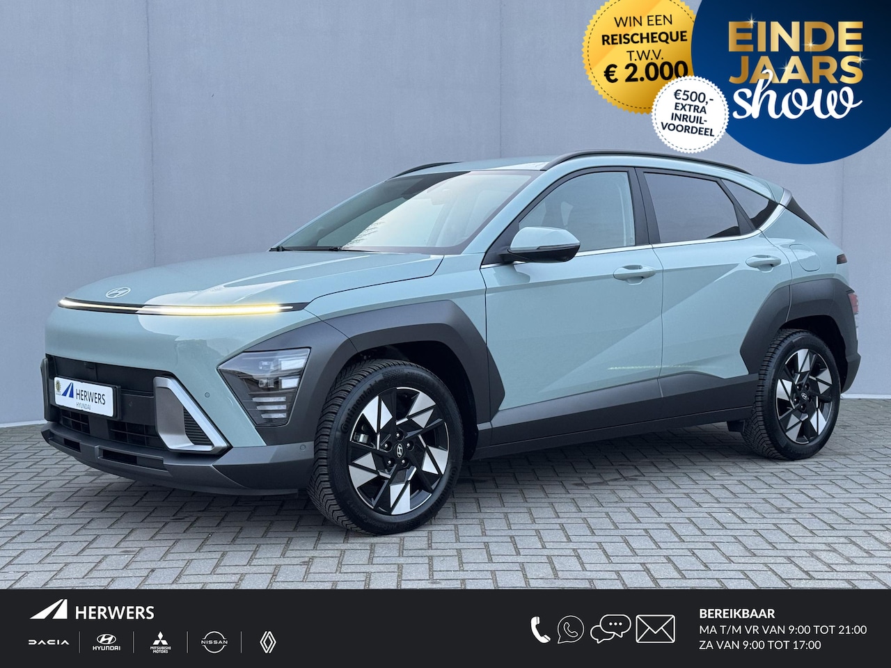 Hyundai Kona - 1.6 GDI HEV Premium Automaat / Fabrieksgarantie tot 03-2029 / BOSE / All Season / Stuur & - AutoWereld.nl
