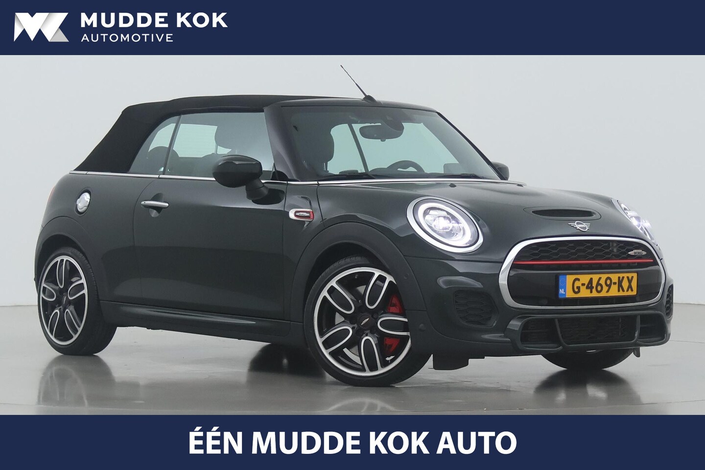 MINI Cabrio - Mini 2.0 John Cooper Works Chili | Head-Up | Leder | Stoel+Voorruitverwarming | 18 Inch - AutoWereld.nl