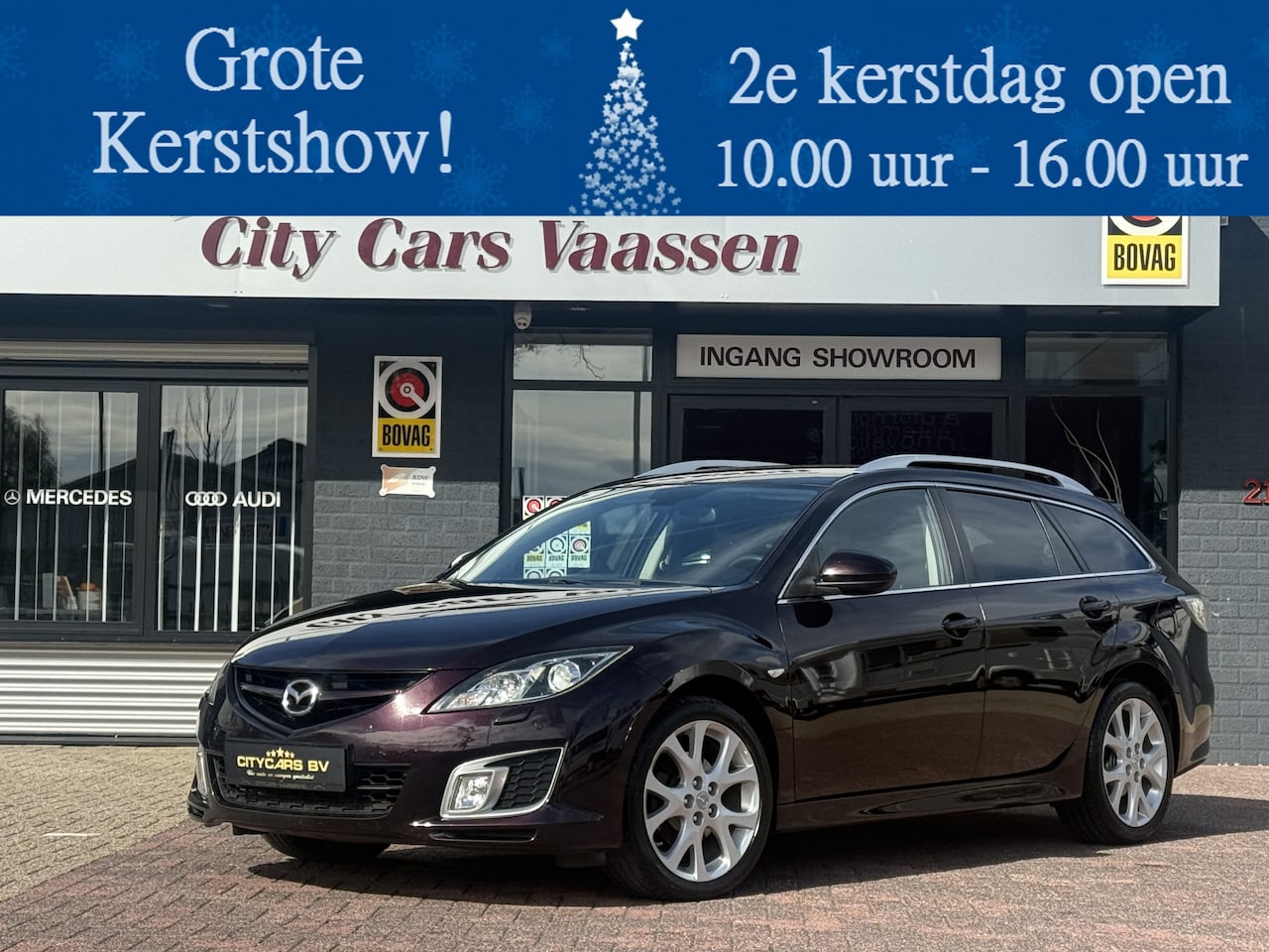 Mazda 6 Sportbreak - 2.5 S-VT GT-M 170 pk climate ctr cruise ctr leder pdc v/a trekhaak lmv 18 inch bose sounds - AutoWereld.nl