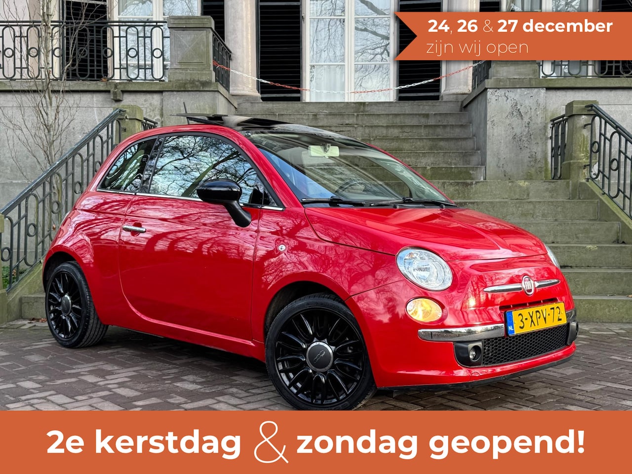 Fiat 500 - 0.9 TwinAir Turbo Cult Automaat Panoramadak Leder Climate Cruise Ctr Pdc Full Options - AutoWereld.nl