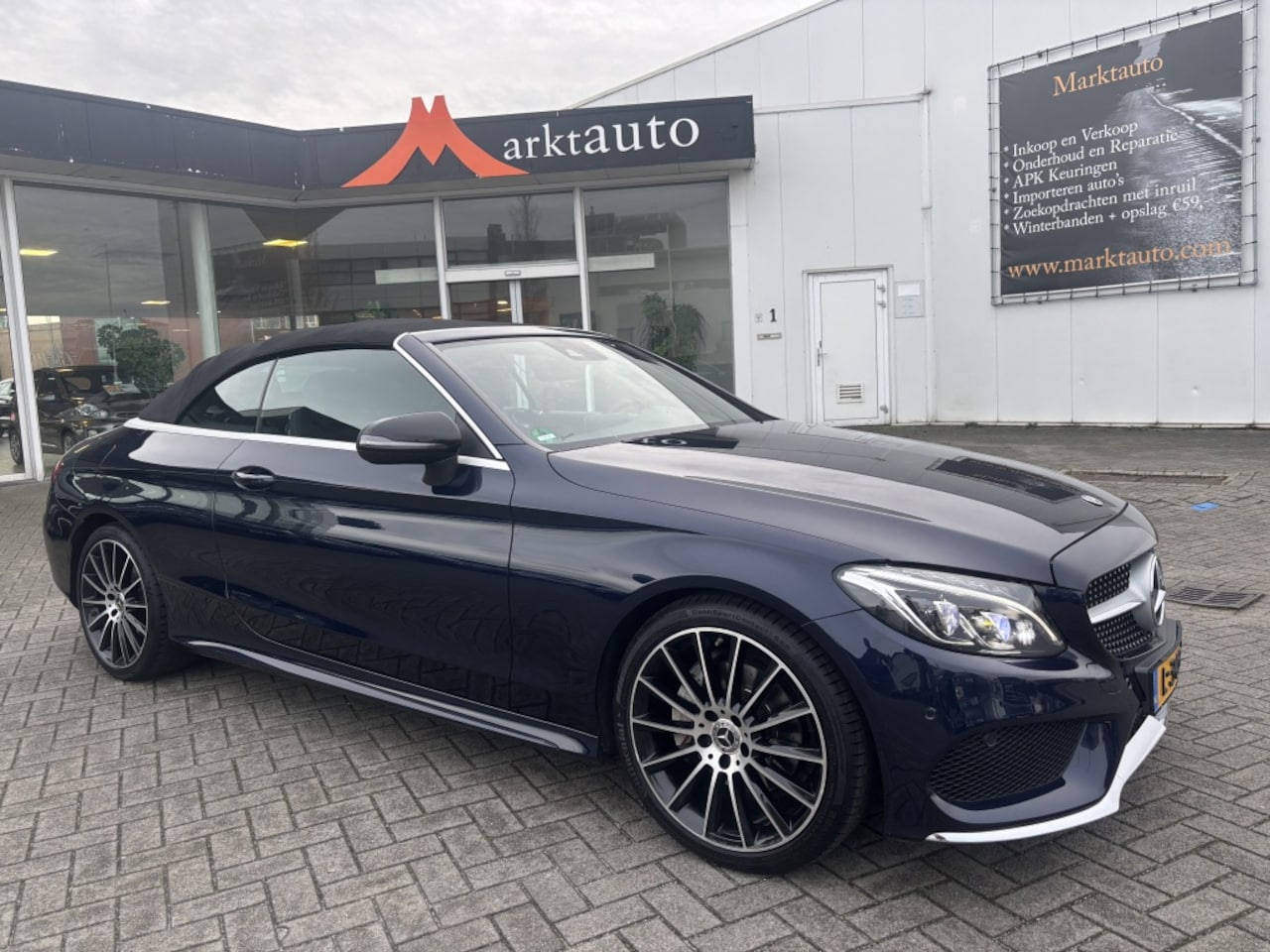 Mercedes-Benz C-klasse Cabrio - 200 Premium Plus Amg Airscarf Burmester Camera Stoelverwarming - AutoWereld.nl