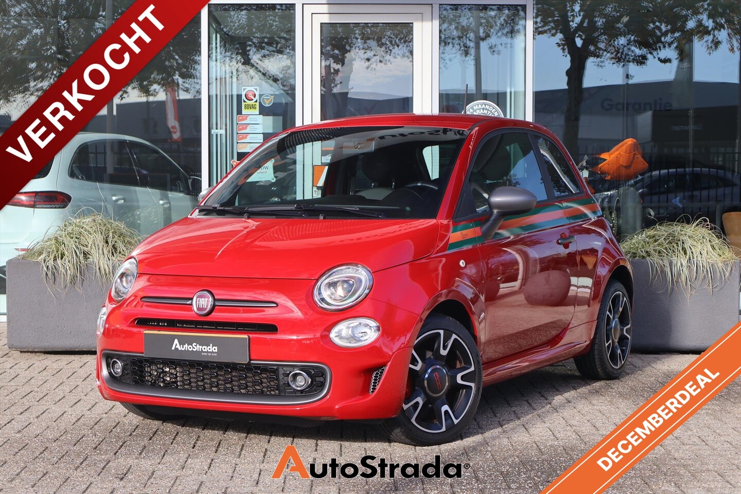 Fiat 500 - Sport Turbo 80pk Gucci | Carplay | Cruise | Climate | Navigatie | Parkeersensoren | Virtua - AutoWereld.nl