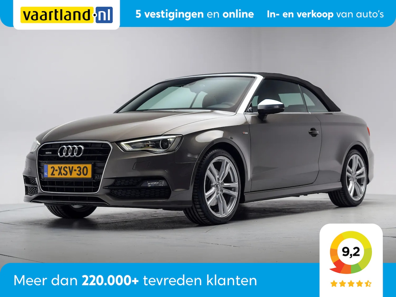 Audi A3 Cabriolet - 1.8 TF SI quattro Ambition Pro Line S [ Leder Stoelverwarming Camera ] - AutoWereld.nl