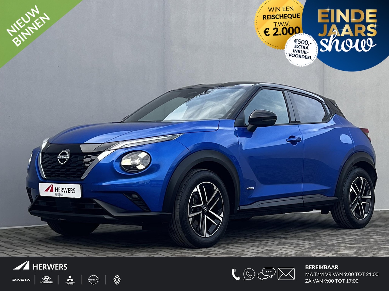 Nissan Juke - 1.6 Hybrid N-Connecta Automaat / Fabrieksgarantie tot 08-2027 / Dealer onderhouden / Afn. - AutoWereld.nl