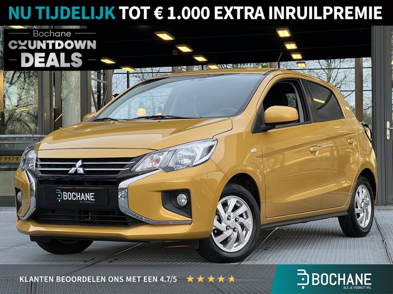 Mitsubishi Space Star - 1.2 Dynamic | Navigatie via Carplay/Android | Achteruitrijcamera | Fabrieksgarantie | - AutoWereld.nl