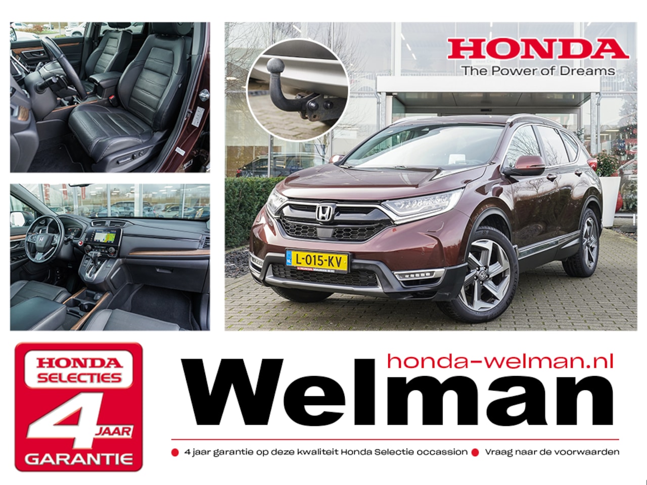 Honda CR-V - 1.5i VTEC EXECUTIVE TURBO - AUTOMAAT - 193 PK - 4WD - TREKHAAK - AutoWereld.nl